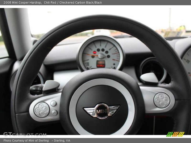 Chili Red / Checkered Carbon Black/Black 2008 Mini Cooper Hardtop