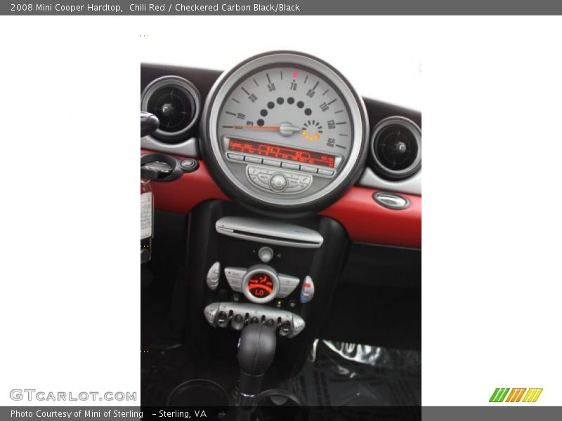 Chili Red / Checkered Carbon Black/Black 2008 Mini Cooper Hardtop