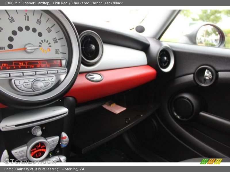 Chili Red / Checkered Carbon Black/Black 2008 Mini Cooper Hardtop