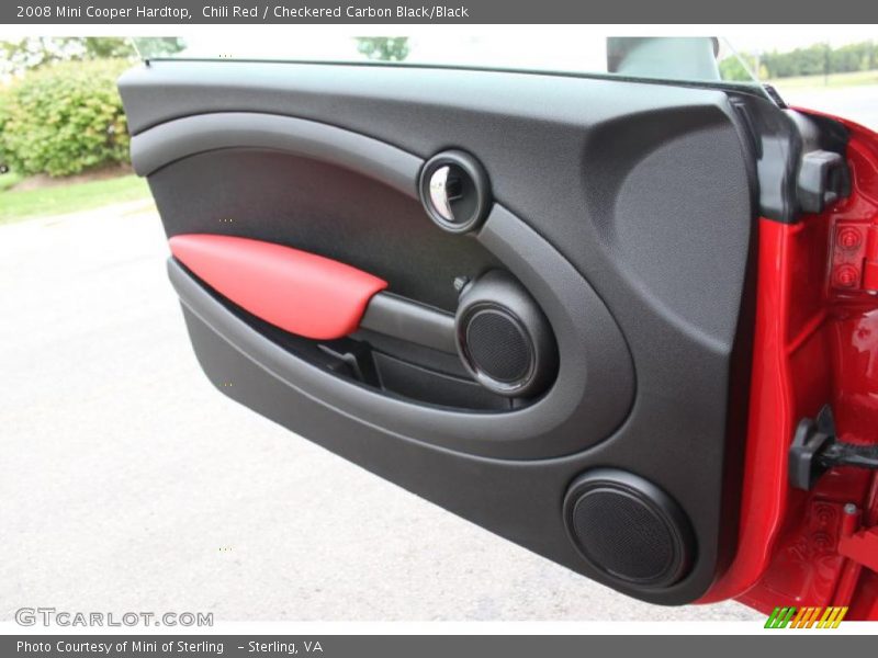 Chili Red / Checkered Carbon Black/Black 2008 Mini Cooper Hardtop