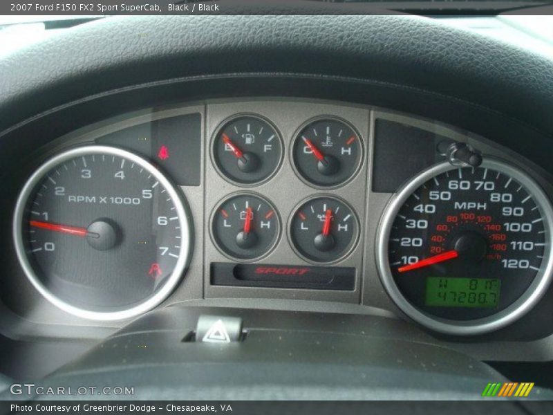 Black / Black 2007 Ford F150 FX2 Sport SuperCab