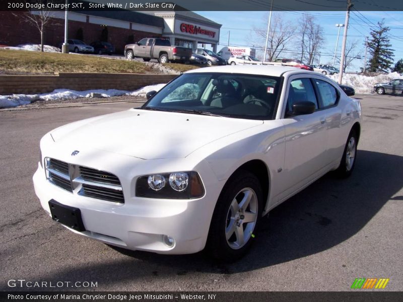 Stone White / Dark Slate Gray 2009 Dodge Charger SXT