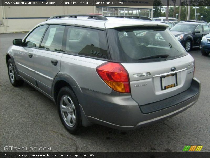 Brilliant Silver Metallic / Dark Charcoal Tweed 2007 Subaru Outback 2.5i Wagon