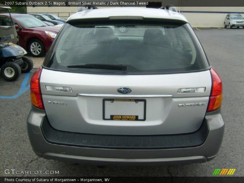 Brilliant Silver Metallic / Dark Charcoal Tweed 2007 Subaru Outback 2.5i Wagon