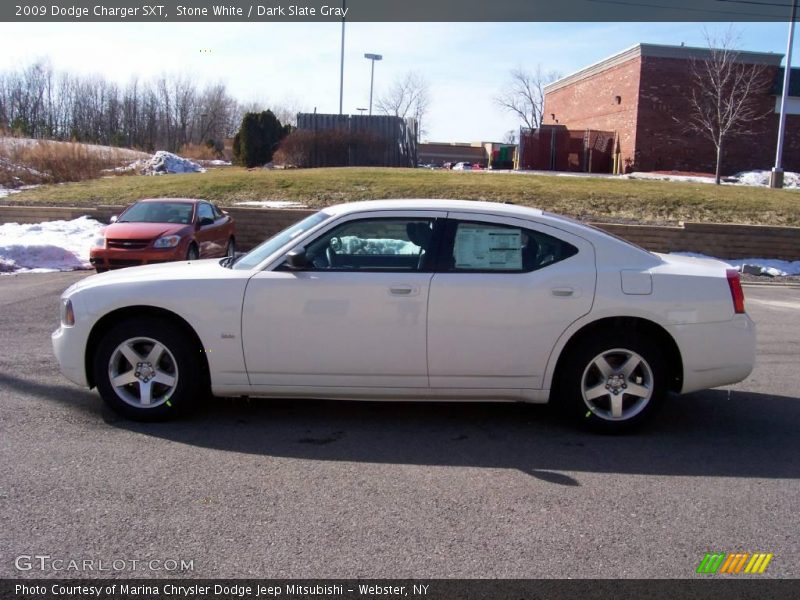 Stone White / Dark Slate Gray 2009 Dodge Charger SXT