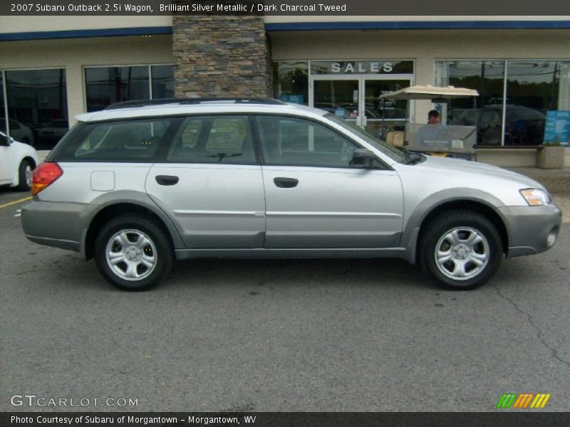 Brilliant Silver Metallic / Dark Charcoal Tweed 2007 Subaru Outback 2.5i Wagon