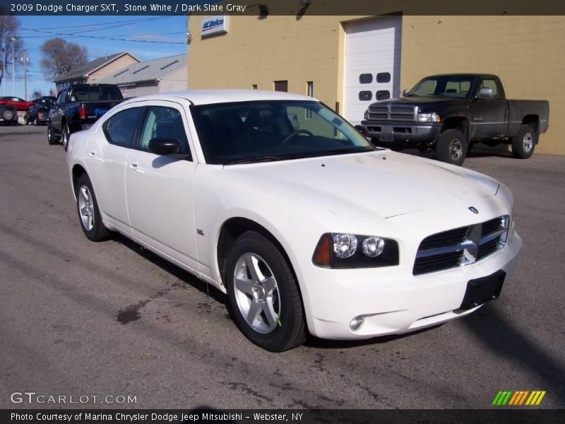 Stone White / Dark Slate Gray 2009 Dodge Charger SXT