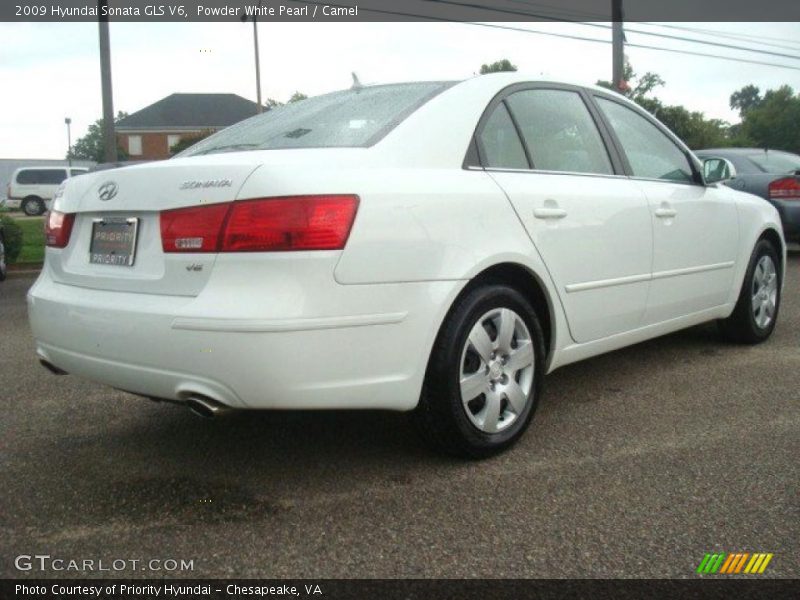 Powder White Pearl / Camel 2009 Hyundai Sonata GLS V6