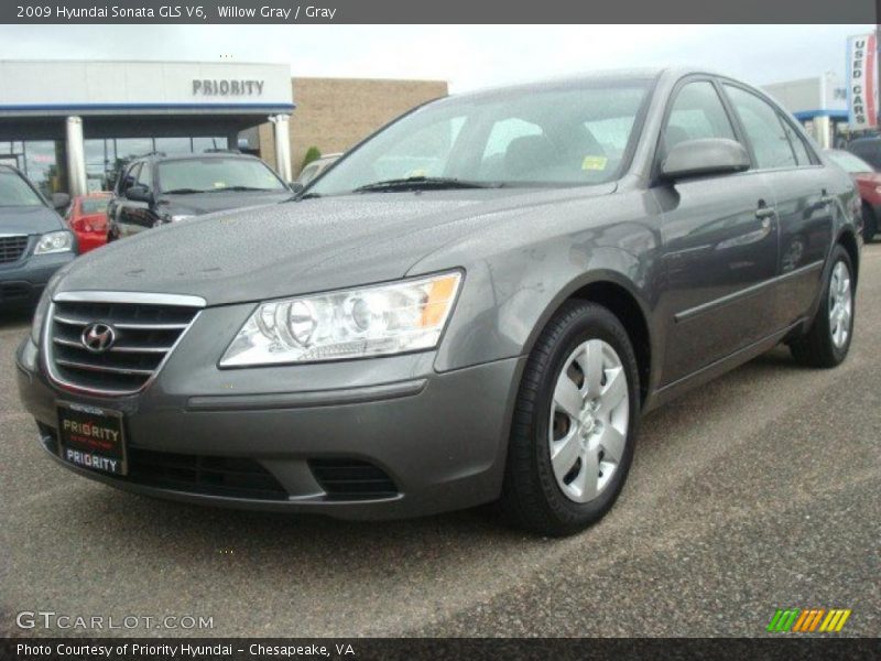 Willow Gray / Gray 2009 Hyundai Sonata GLS V6
