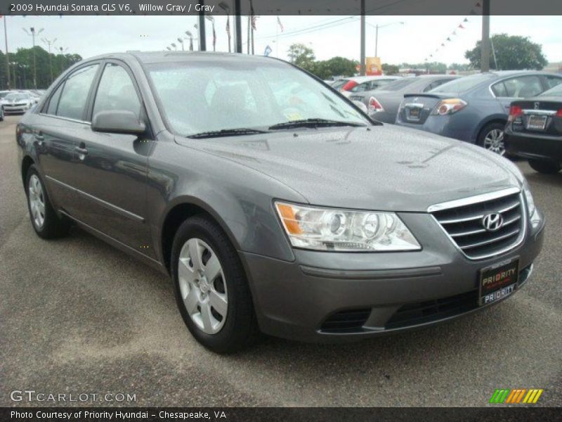 Willow Gray / Gray 2009 Hyundai Sonata GLS V6