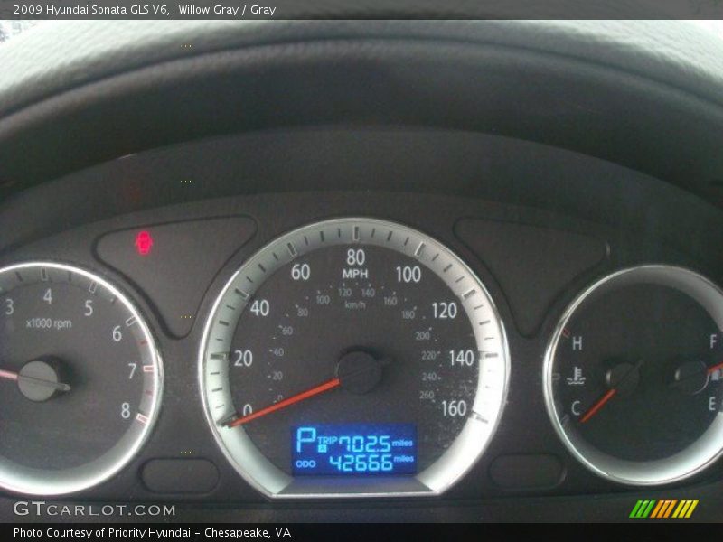 Willow Gray / Gray 2009 Hyundai Sonata GLS V6