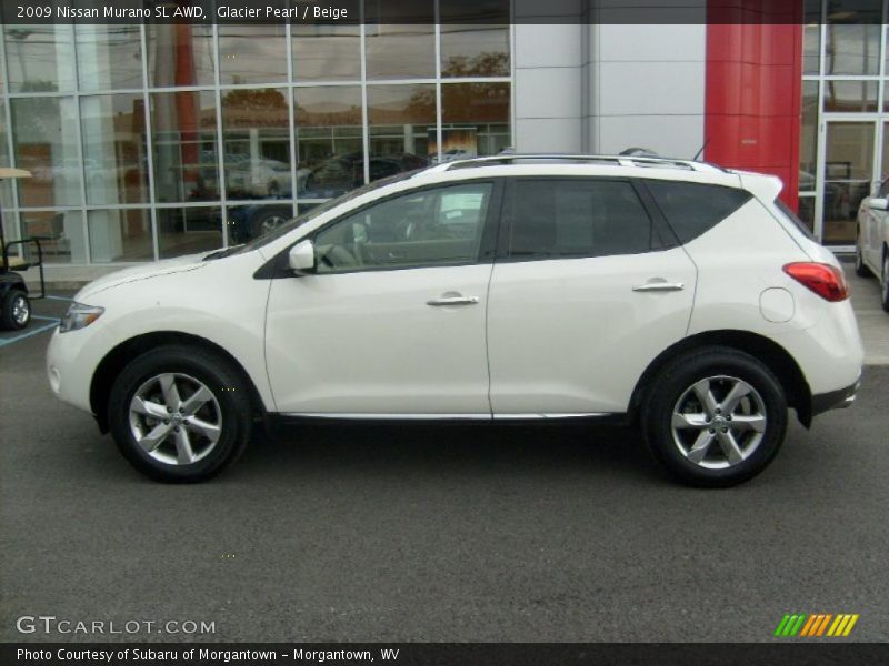 Glacier Pearl / Beige 2009 Nissan Murano SL AWD