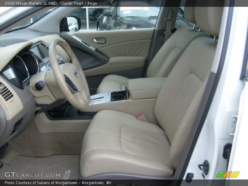 Glacier Pearl / Beige 2009 Nissan Murano SL AWD