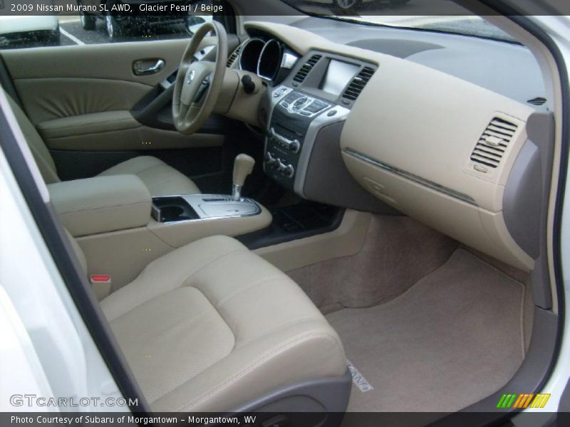 Glacier Pearl / Beige 2009 Nissan Murano SL AWD