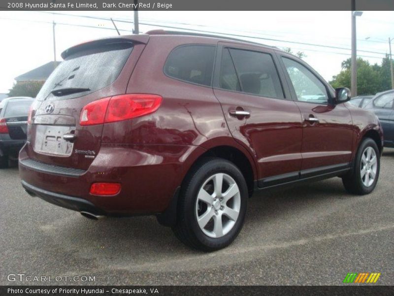 Dark Cherry Red / Beige 2008 Hyundai Santa Fe Limited