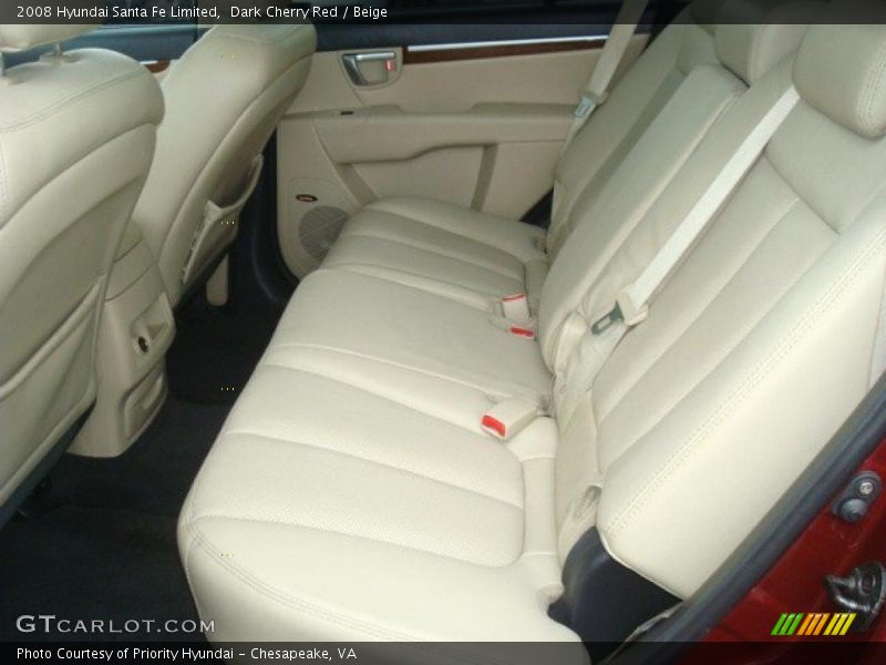 Dark Cherry Red / Beige 2008 Hyundai Santa Fe Limited