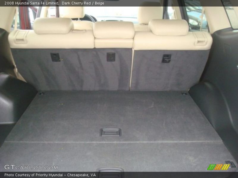 Dark Cherry Red / Beige 2008 Hyundai Santa Fe Limited