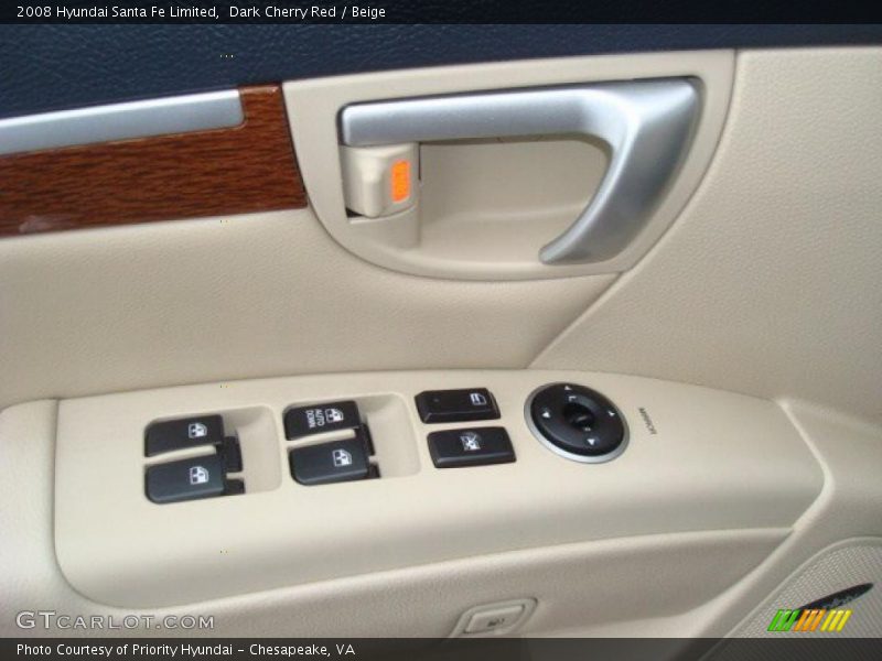 Dark Cherry Red / Beige 2008 Hyundai Santa Fe Limited