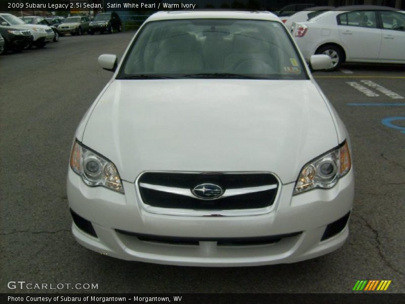 Satin White Pearl / Warm Ivory 2009 Subaru Legacy 2.5i Sedan