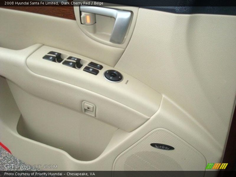 Dark Cherry Red / Beige 2008 Hyundai Santa Fe Limited