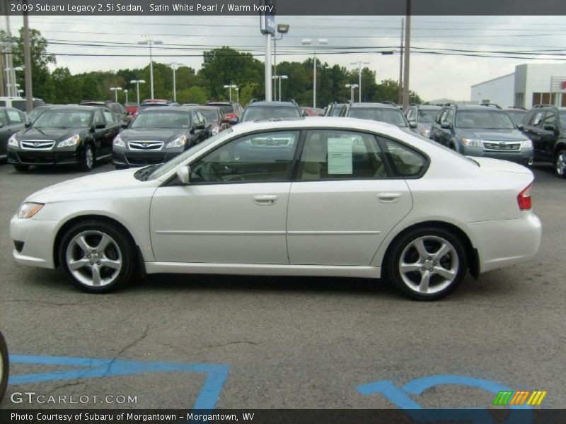 Satin White Pearl / Warm Ivory 2009 Subaru Legacy 2.5i Sedan