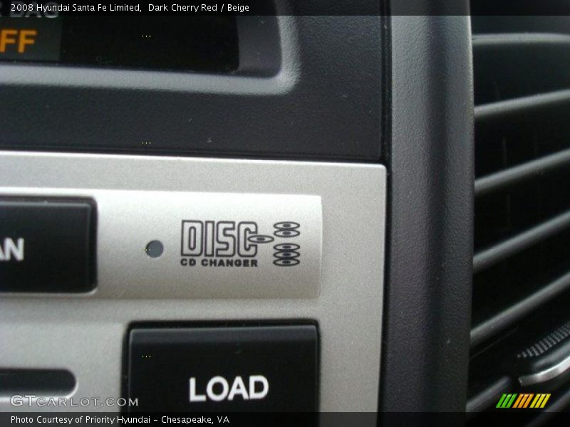 Dark Cherry Red / Beige 2008 Hyundai Santa Fe Limited