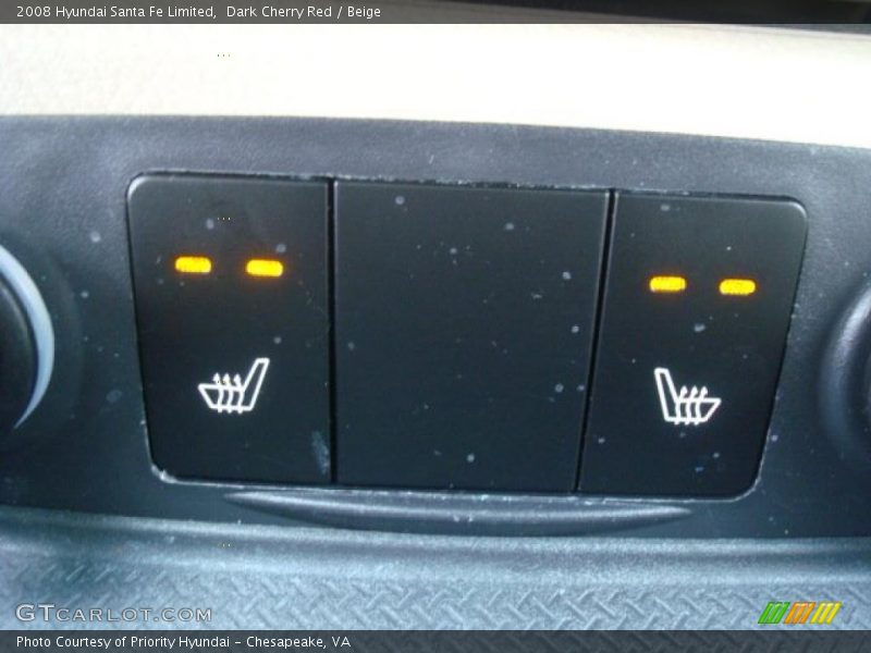 Dark Cherry Red / Beige 2008 Hyundai Santa Fe Limited