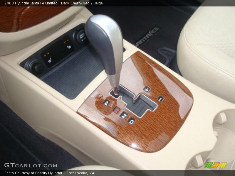 Dark Cherry Red / Beige 2008 Hyundai Santa Fe Limited