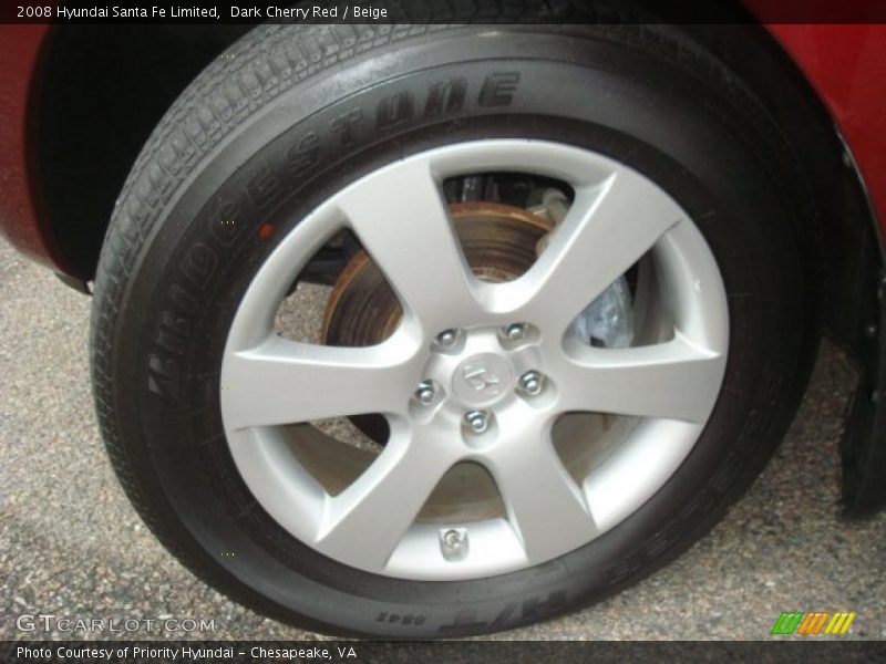 Dark Cherry Red / Beige 2008 Hyundai Santa Fe Limited