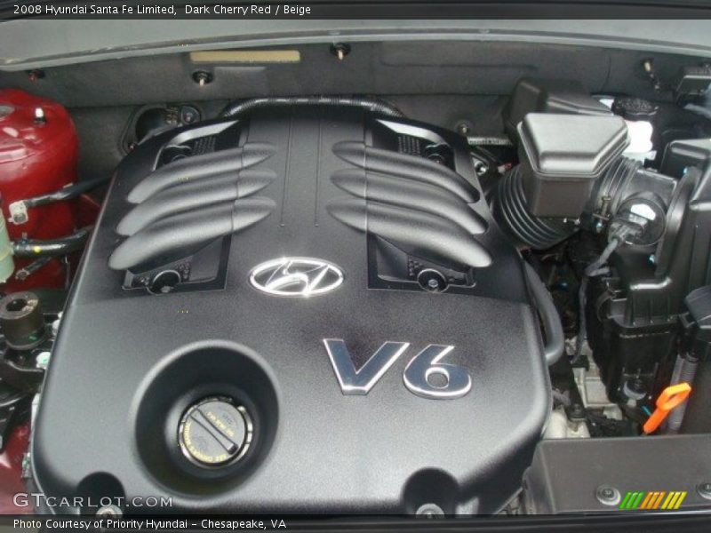 Dark Cherry Red / Beige 2008 Hyundai Santa Fe Limited