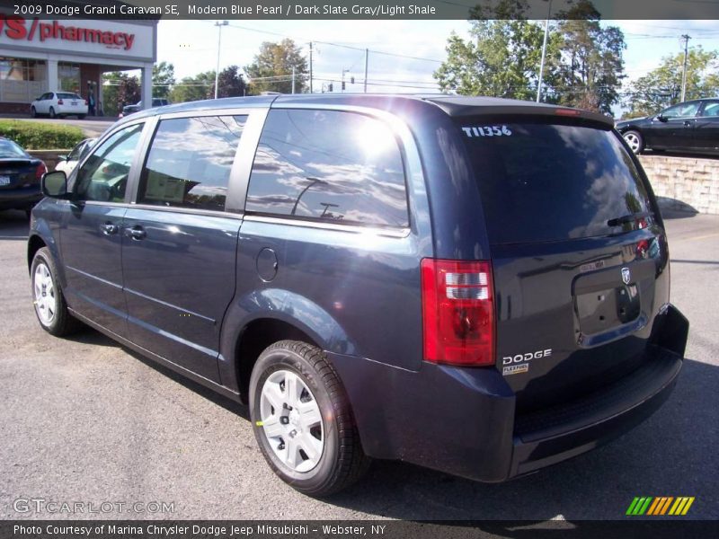Modern Blue Pearl / Dark Slate Gray/Light Shale 2009 Dodge Grand Caravan SE