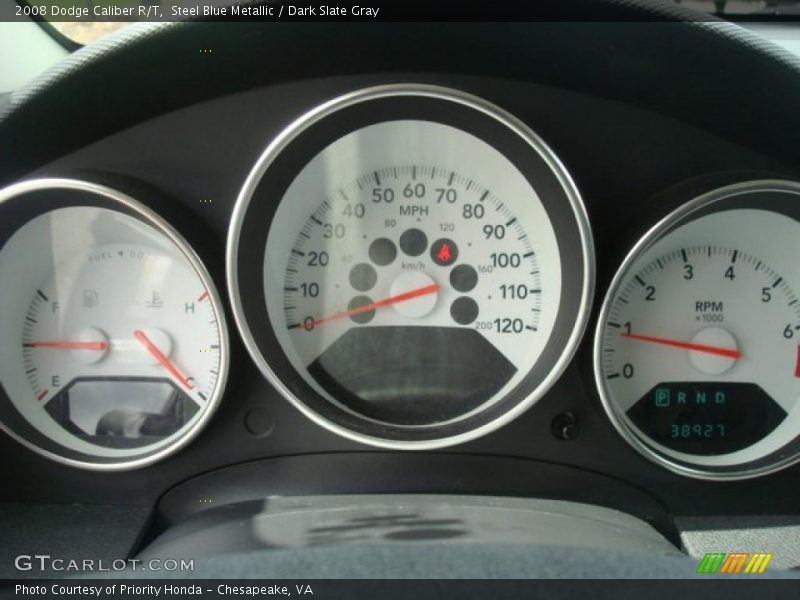 Steel Blue Metallic / Dark Slate Gray 2008 Dodge Caliber R/T