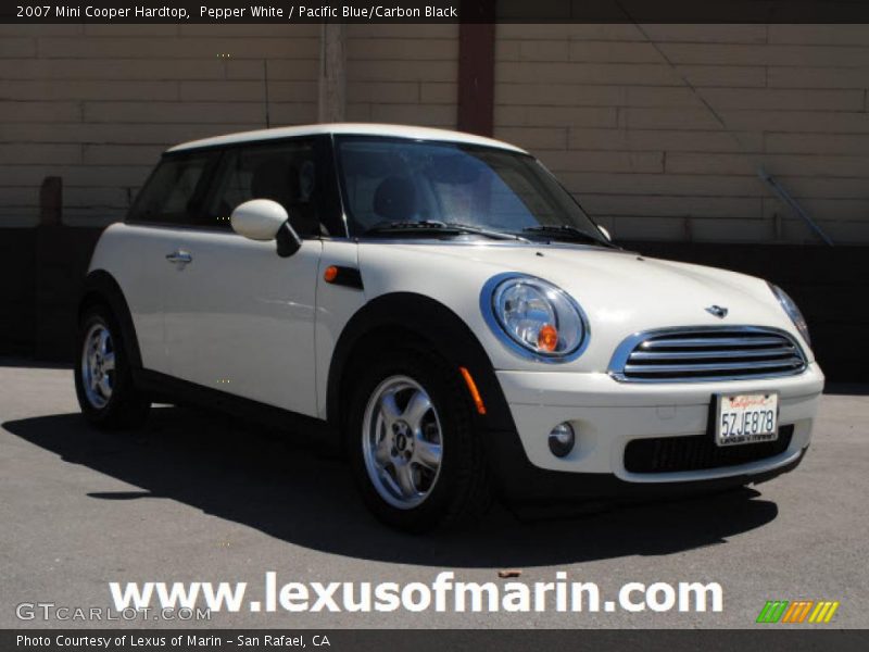 Pepper White / Pacific Blue/Carbon Black 2007 Mini Cooper Hardtop