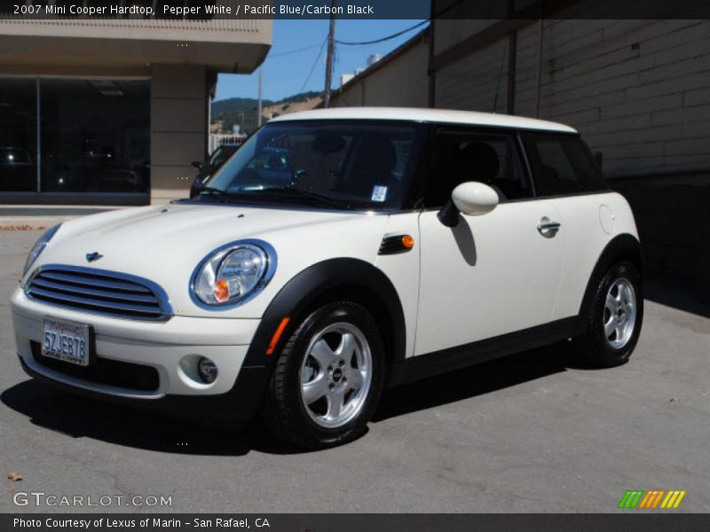 Pepper White / Pacific Blue/Carbon Black 2007 Mini Cooper Hardtop