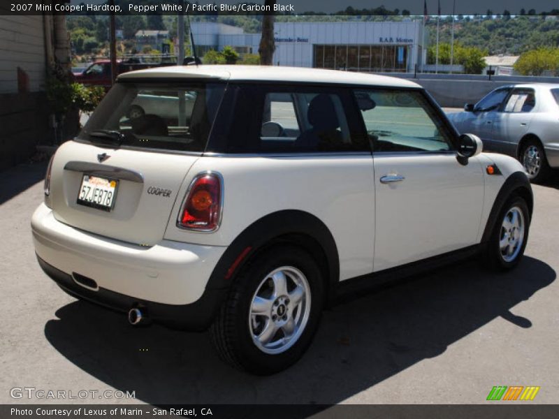 Pepper White / Pacific Blue/Carbon Black 2007 Mini Cooper Hardtop