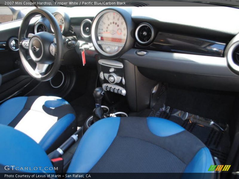 Pepper White / Pacific Blue/Carbon Black 2007 Mini Cooper Hardtop