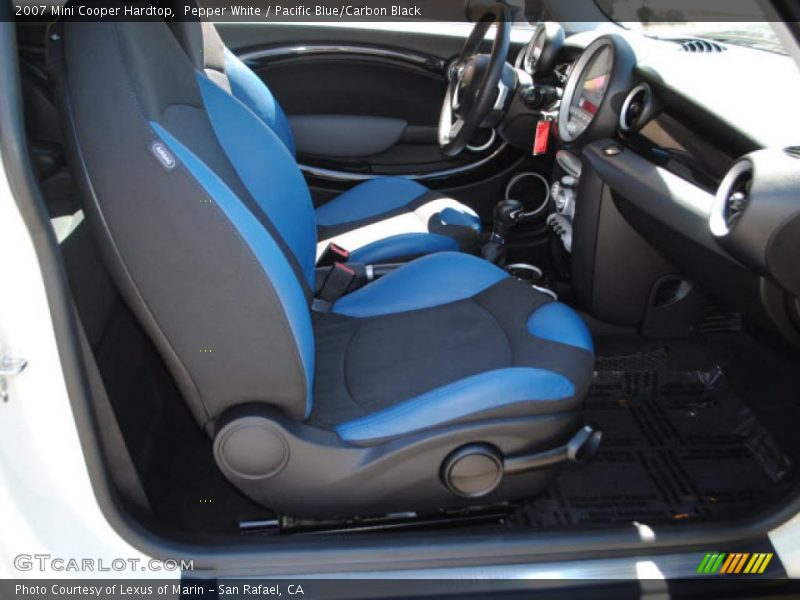 Pepper White / Pacific Blue/Carbon Black 2007 Mini Cooper Hardtop