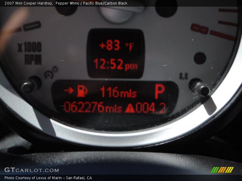 Pepper White / Pacific Blue/Carbon Black 2007 Mini Cooper Hardtop