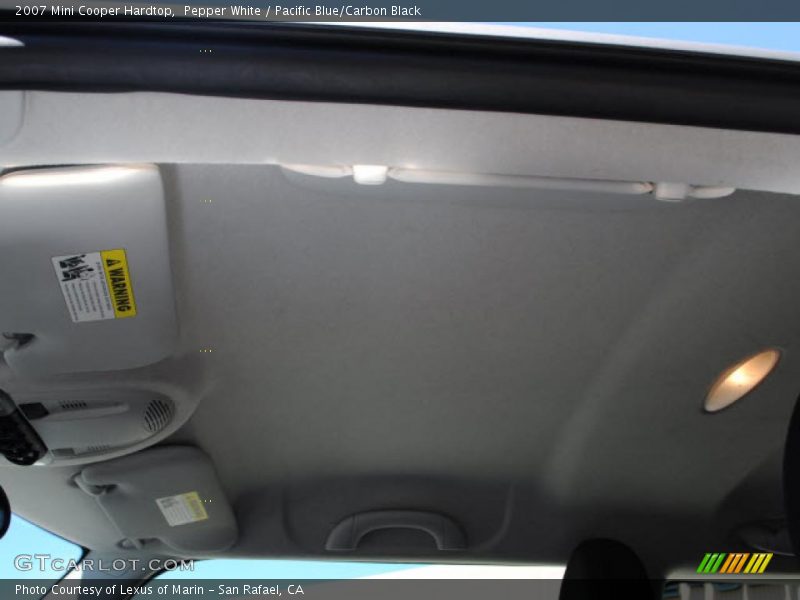 Pepper White / Pacific Blue/Carbon Black 2007 Mini Cooper Hardtop