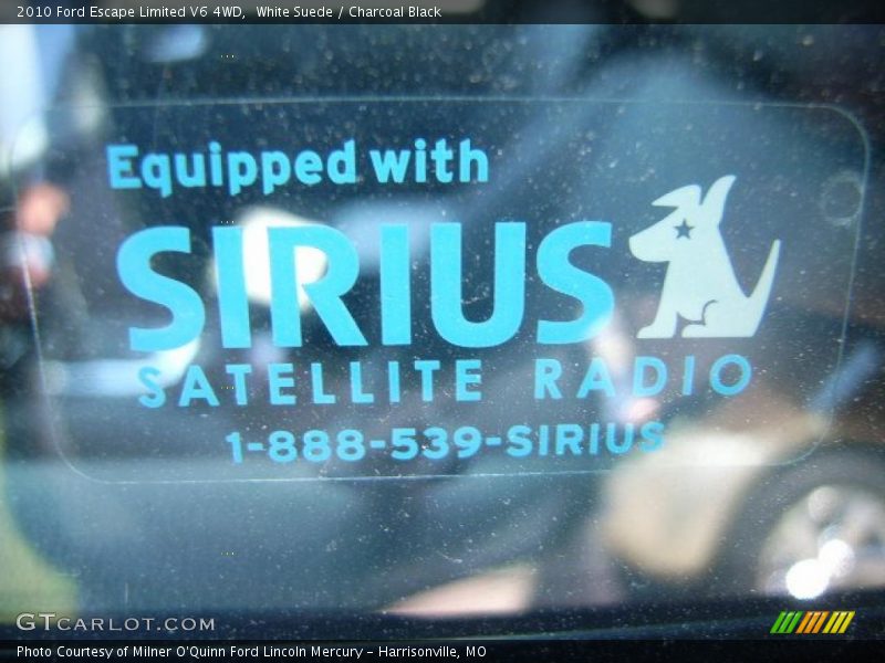 White Suede / Charcoal Black 2010 Ford Escape Limited V6 4WD