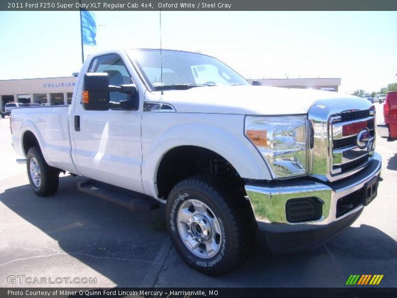 Oxford White / Steel Gray 2011 Ford F250 Super Duty XLT Regular Cab 4x4