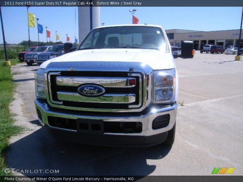 Oxford White / Steel Gray 2011 Ford F250 Super Duty XLT Regular Cab 4x4