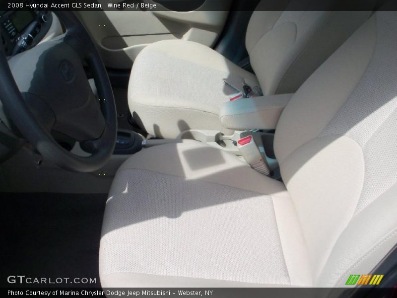 Wine Red / Beige 2008 Hyundai Accent GLS Sedan