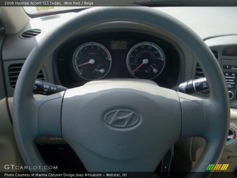 Wine Red / Beige 2008 Hyundai Accent GLS Sedan