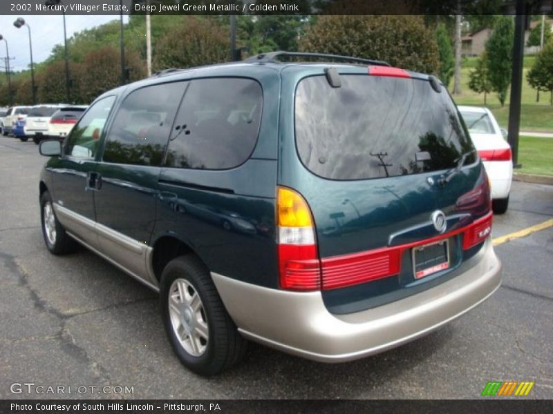 Deep Jewel Green Metallic / Golden Mink 2002 Mercury Villager Estate