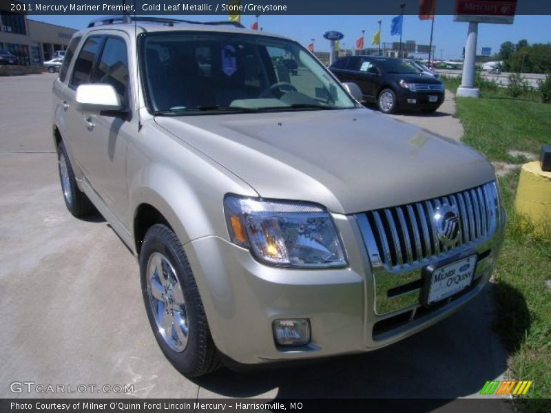 Gold Leaf Metallic / Stone/Greystone 2011 Mercury Mariner Premier