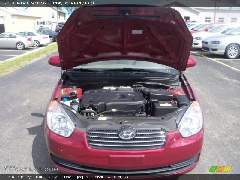 Wine Red / Beige 2008 Hyundai Accent GLS Sedan