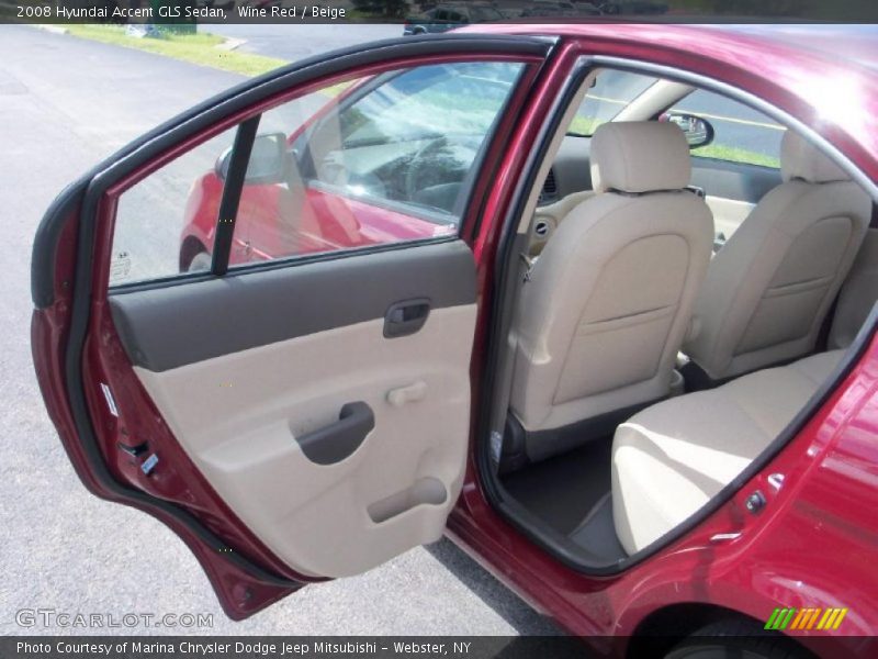 Wine Red / Beige 2008 Hyundai Accent GLS Sedan