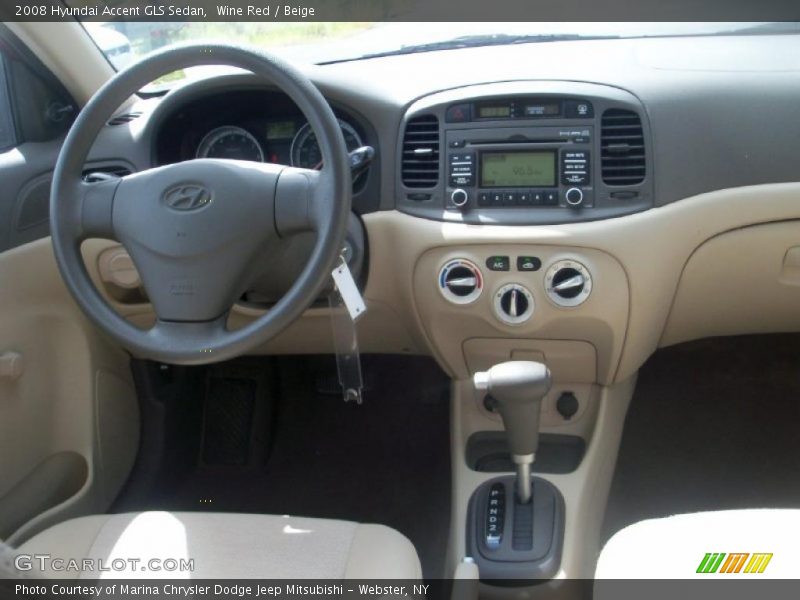 Wine Red / Beige 2008 Hyundai Accent GLS Sedan