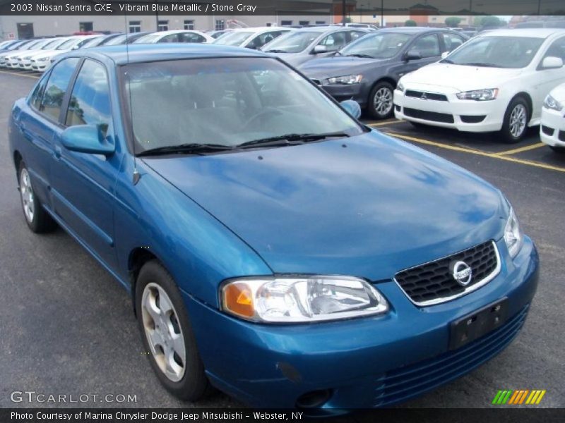 Vibrant Blue Metallic / Stone Gray 2003 Nissan Sentra GXE